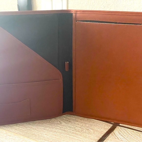 Coach Tan Leather portfolio. Legal size. - Picture 2 of 6